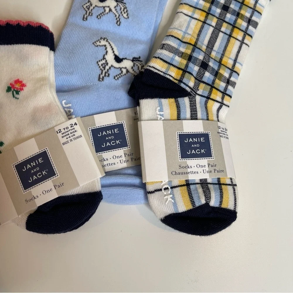 Janie and Jack socks size 12-24 months